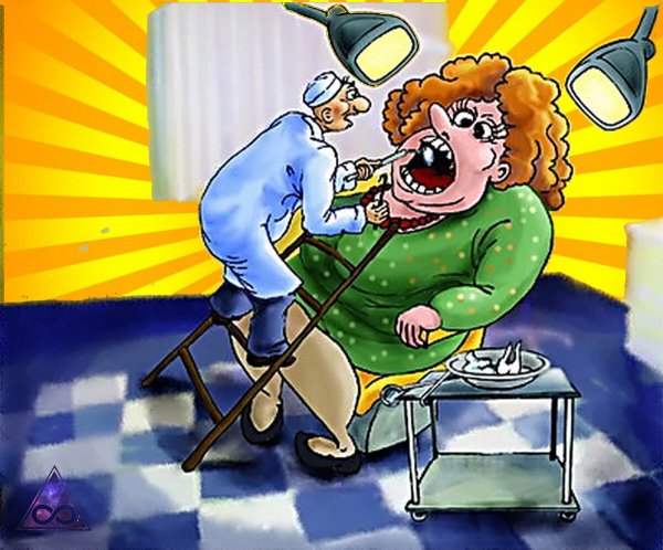 Зубной врач карикатура