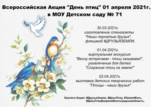 Птицы в цветах