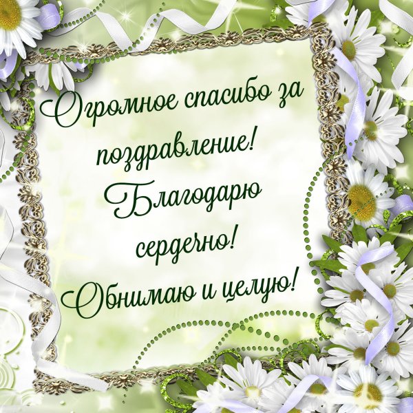 Благодарю за поздравления