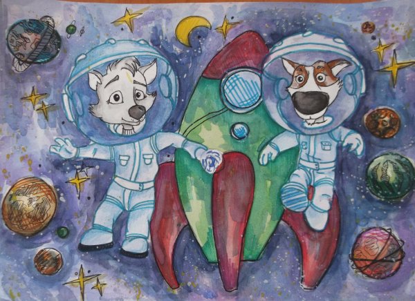 Рисунок космонавтики