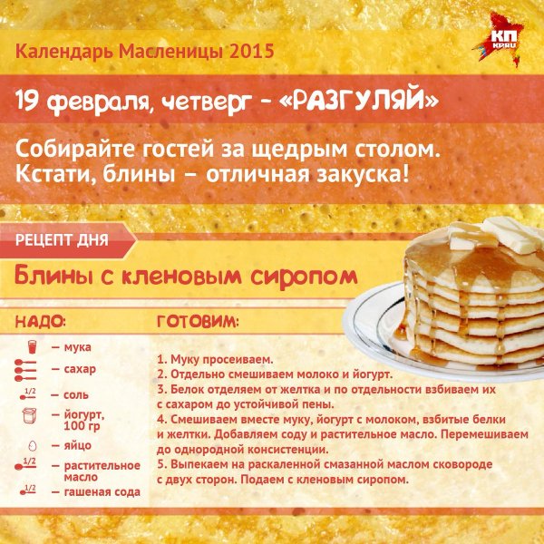 Название блинов на Масленицу