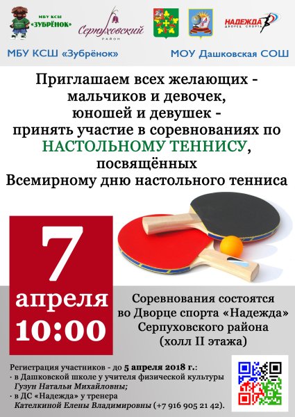 День настольного тенниса