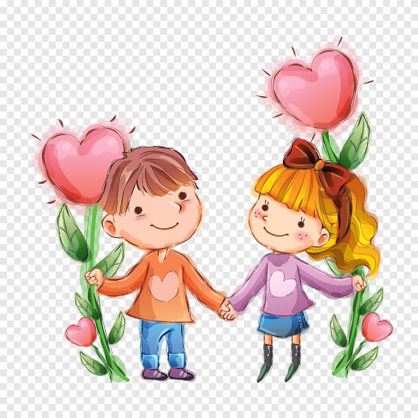 Мальчик и девочка мультяшные