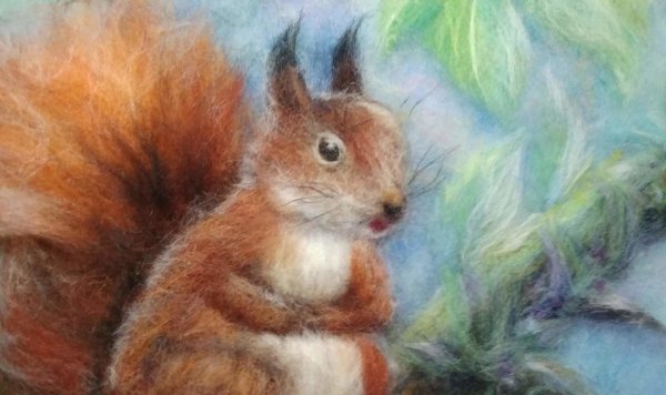 Картины из шерсти животные