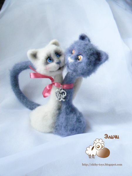 Валяные игрушки на день Святого Валентина