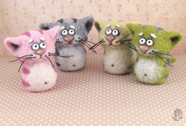 Прикольные игрушки из шерсти