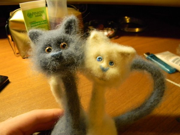 Валяный котенок мастер класс