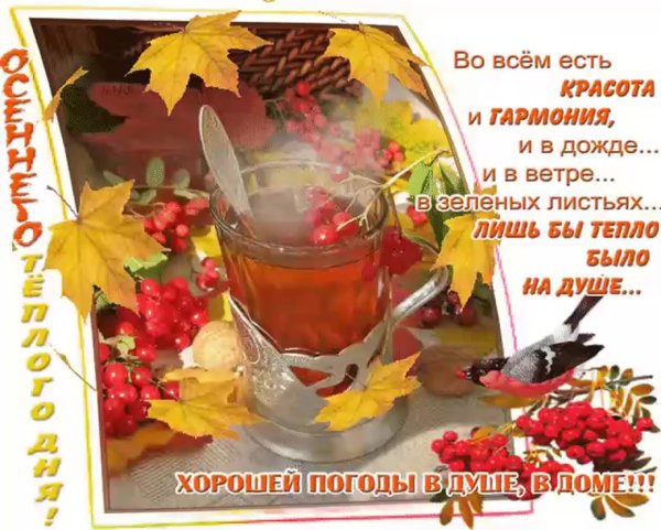 Добрые пожелания осенним утром с добрым
