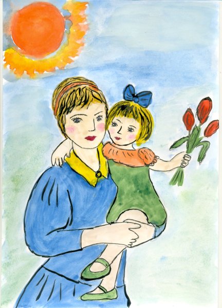 Рисунок ко Дню матери