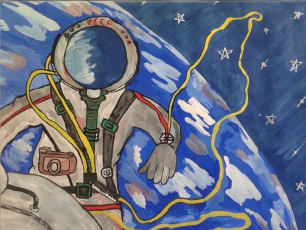Рисунок ко Дню космонавтики