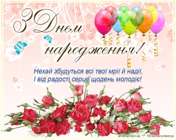 Привітання з днем народження