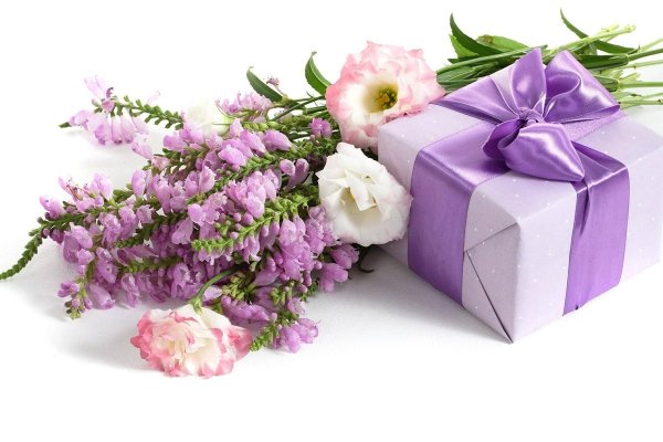 Открытка с цветами i Love you