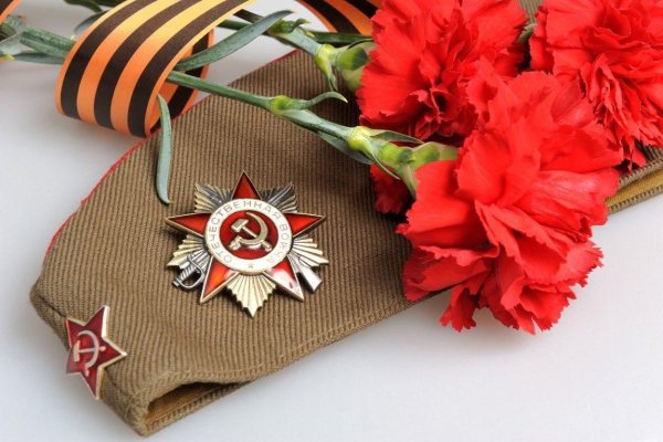 Цветы с георгиевской лентой