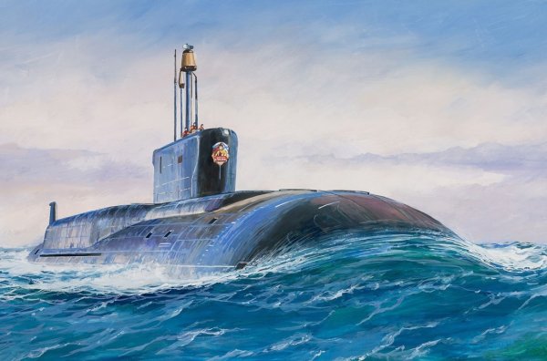 Рисунок атомная подводная лодка "Владимир Мономах"