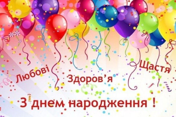 Поздоровлення з днем народження