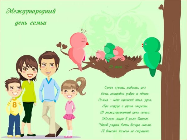 15 Мая Международный день семьи