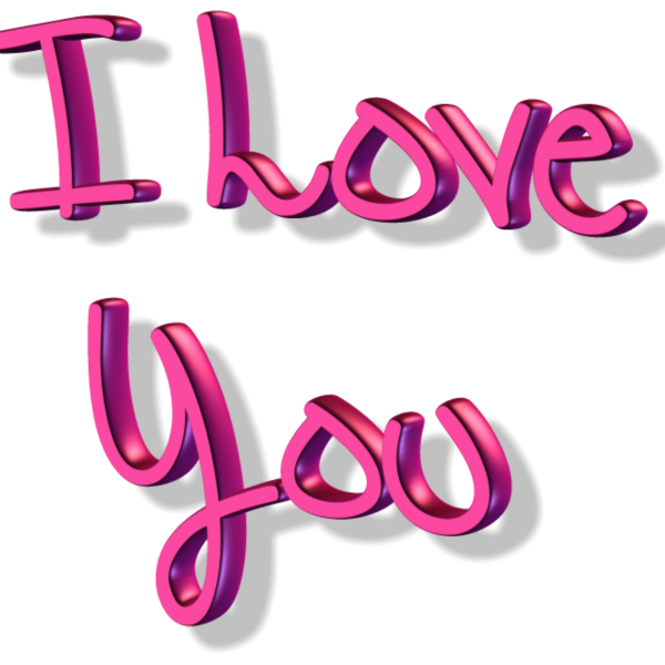 I Love you на прозрачном фоне