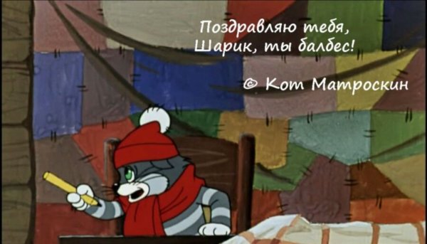 Поздравляю шарик ты балбес