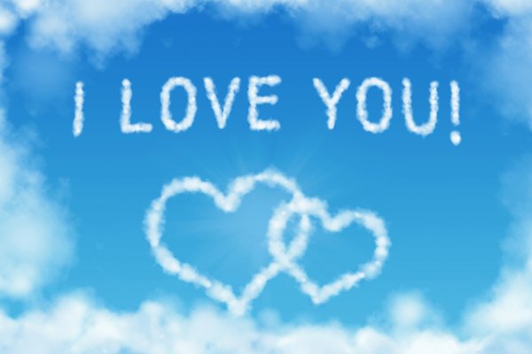 Надпись i Love you