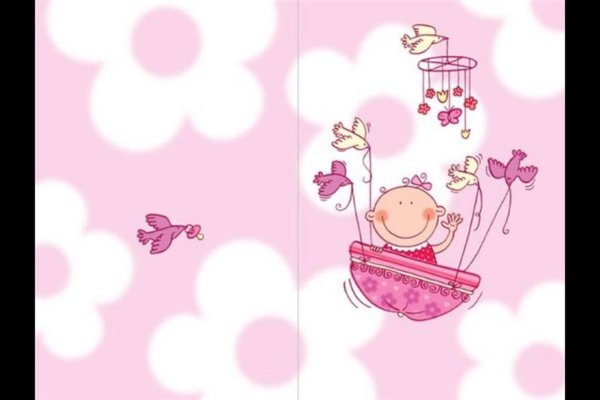 Открытка с рождением девочки