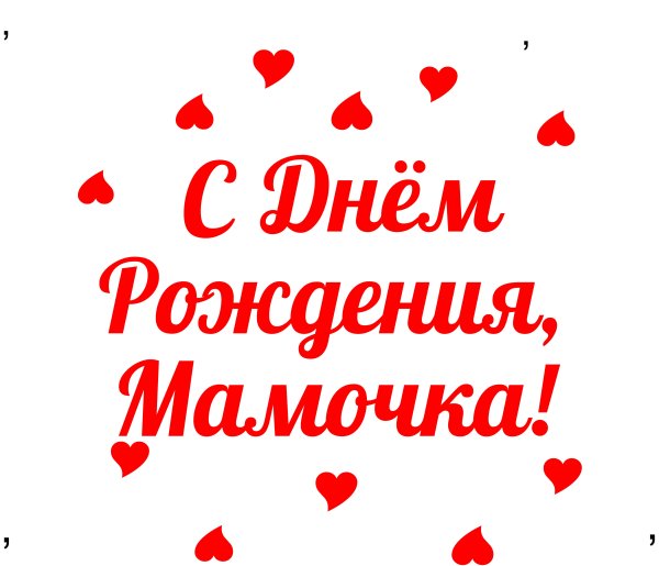 Надпись с днем рождения мамочка