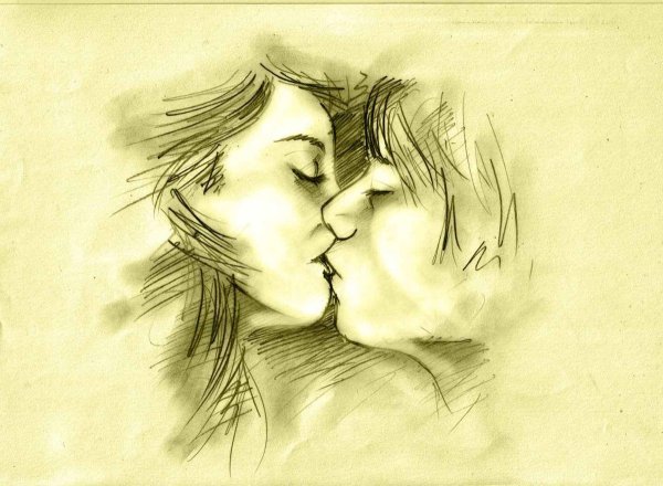 Рисунки поцелуев