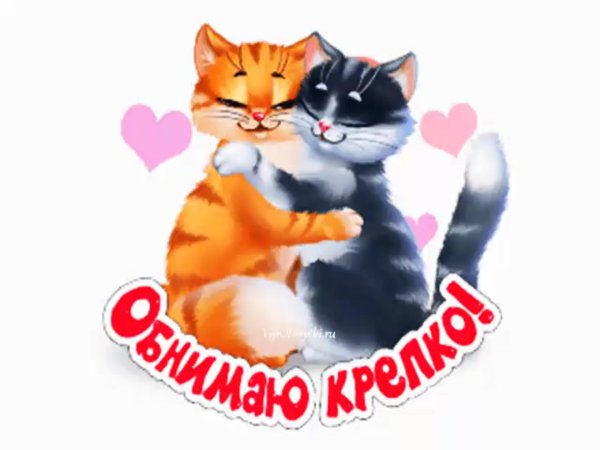 Открытка обнимаю