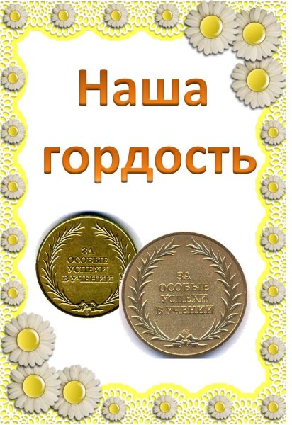 Медали гордость школы