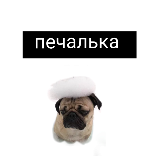 Печалька надпись