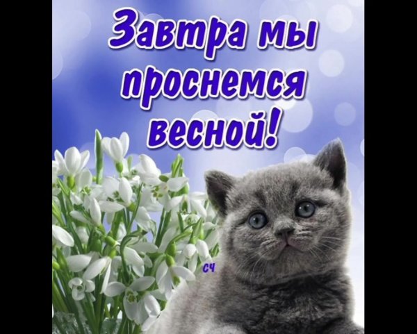 Открытка ждем весну