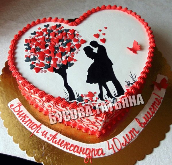 Украшение торта на годовщину свадьбы
