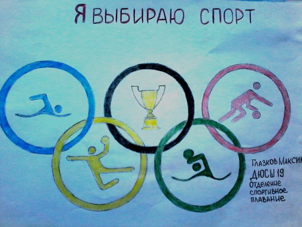 Плакат на тему спорт