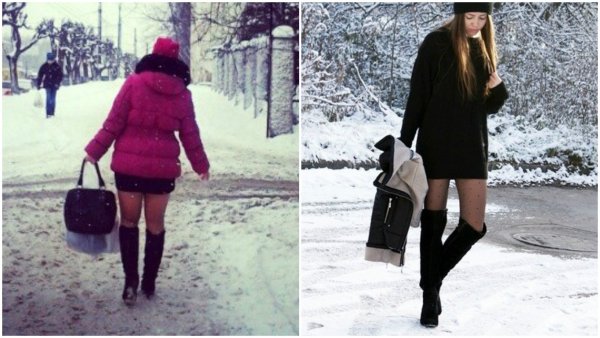 Легко одетые зимой