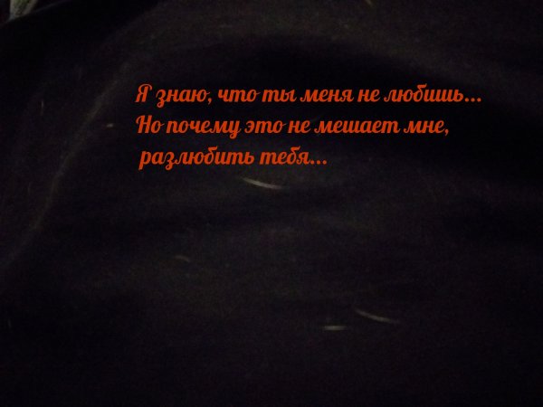 Ты меня не любишь