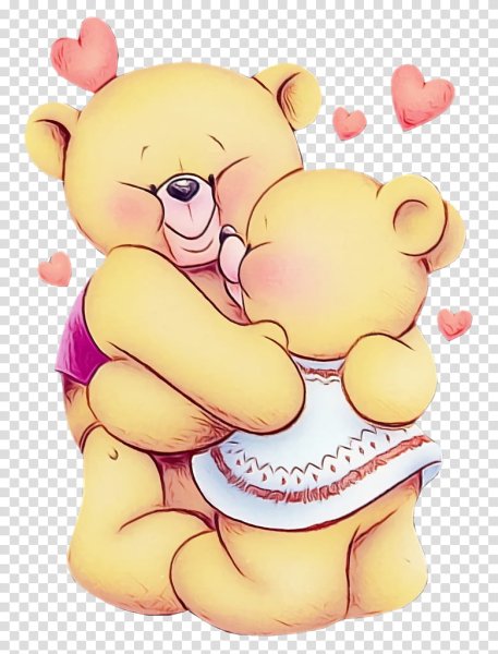 Мишки обнимаются