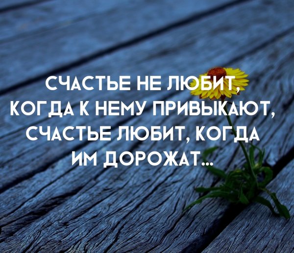Счастье не любит когда к нему