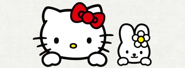 Hello Kitty с табличкой