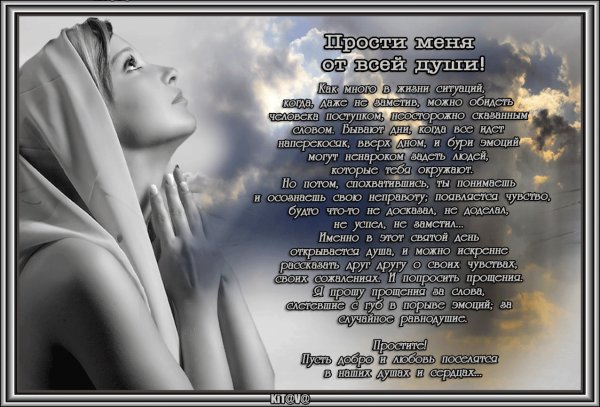 Открытка прости меня