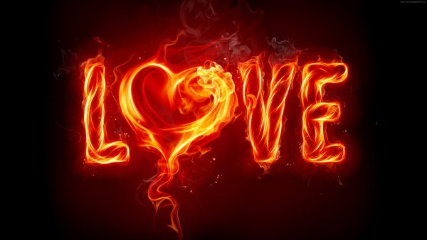 Картина с надписью Love