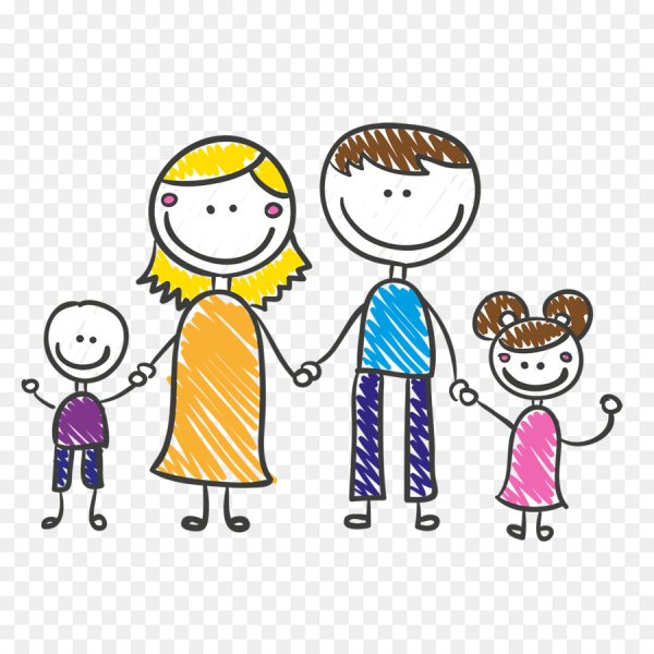 Мультяшная семья 4 человека