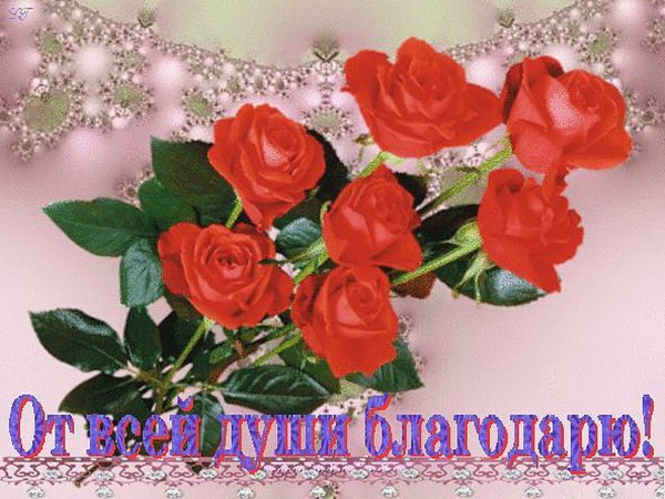Открытка благодарю от души