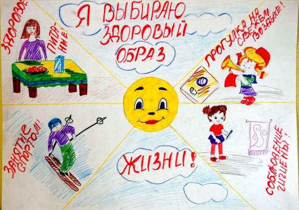 Мы за здоровый образ жизни плакат на конкурс