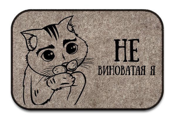 Коврик придверный кот