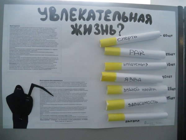 Акция против курения плакаты