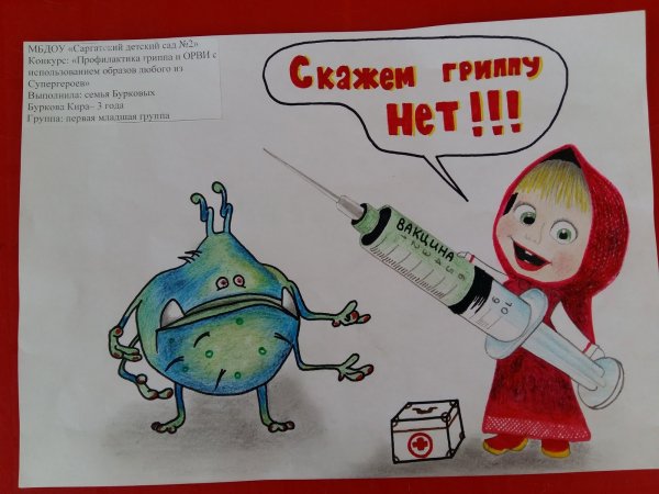 Плакат на тему прививки