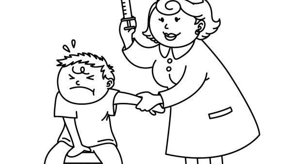 Раскраска уколы для детей