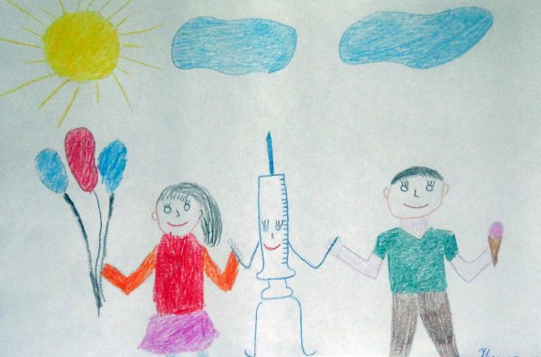 Рисунок на тему я прививок не боюсь