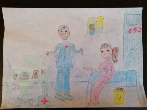 Рисунок в детский сад я прививок не боюсь