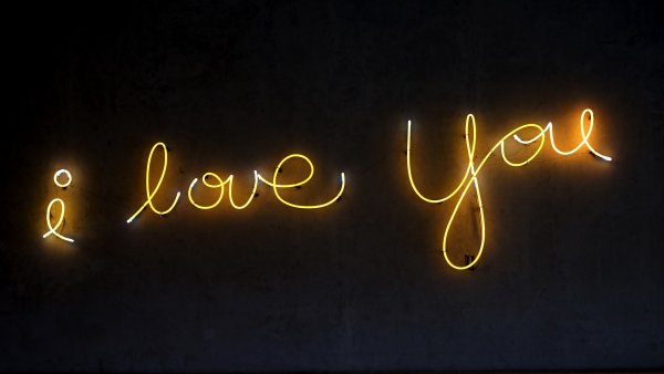 Надпись i Love you