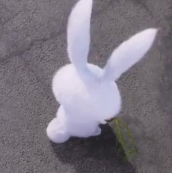 Кролик снежок gif